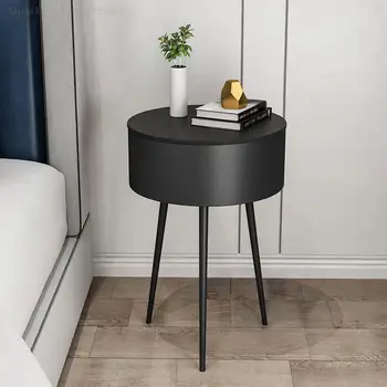 Прикроватный столик мини простой современный небольшой стеллаж в скандинавском стиле из кованого железа для спальни, маленькая прикроватная тумбочка, прикроватный столик, прикроватная тумбочка