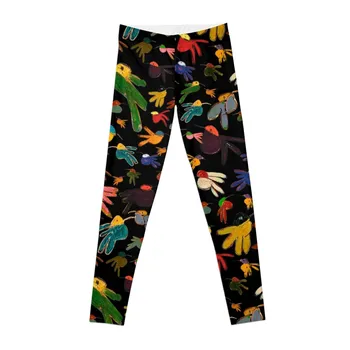 Разноцветные колибри на черных леггинсах Женские леггинсы спортивные штаны для бега трусцой Женская спортивная одежда