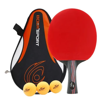 Ракетка для настольного тенниса BOER RED FLAME YRS Профессиональная карбоновая ракетка для пинг-понга с горизонтальным прямым захватом Лопатка для пинг-понга