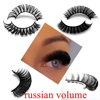Русские объемные ресницы в полоску, ручная работа, DDcurl super curl, ресницы из искусственной норки, роскошный макияж