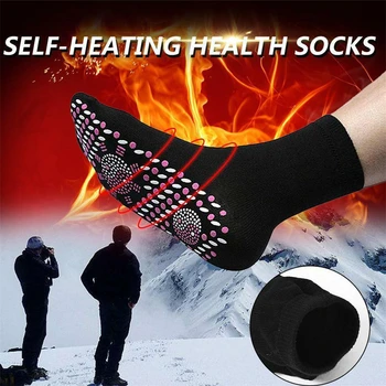 Самонагревающиеся магнитные носки для женщин, мужские носки с самонагревом, тур-магнитотерапия, удобные зимние теплые массажные носки Pression