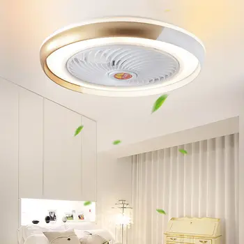 Светодиодный потолочный вентилятор, подвесной светильник, художественная люстра, приложение Bluetooth, умный пульт дистанционного управлениявентилятор, охлаждающий воздух, современный декор спальни