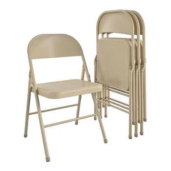 Складываемый стул с тройным креплением и двойной откидной спинкой, переносное складываемое коммерческое кресло на стальной раме
