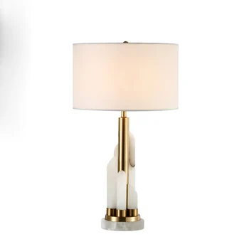 Современная прикроватная тумбочка TEMAR, роскошная настольная лампа с мраморным дизайном, домашняя светодиодная декоративная для фойе, гостиной, офиса, спальни