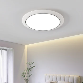 Современные минималистичные светодиодные люстры, ультратонкая круглая лампа для гостиной, спальни, трехслойная лампа для коридора, балкона, потолочные светильники