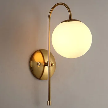 Стеклянные настенные бра LukLoy в скандинавском минималистичном стиле, стеклянная настенная лампа для гостиной, спальни, стеклянная прикроватная тумбочка, настенный светильник с глобусом, светильники