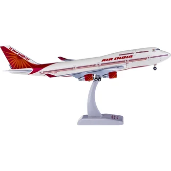 Стендируемая авиационная модель 1: 200 в масштабе Indian Airlines Boeing 747-400 модели самолета VT-ESO Khajuraho для взрослых коллекционирует подарочную витрину