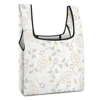 Сумка-тоут, Эстетичная Складная сумка для покупок, сумочка с двойным ремешком, простая сумка-тоут с принтом, повседневная женская сумка для продуктов на заказ.