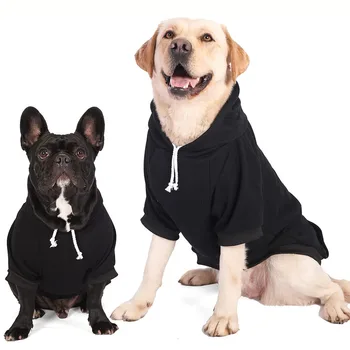 Толстовка с капюшоном для собак, свитера для собак со шляпой и карманом, одежда с капюшоном для домашних животных, теплое пальто, свитер для собак, осенние повседневные толстовки для маленьких и крупных собак