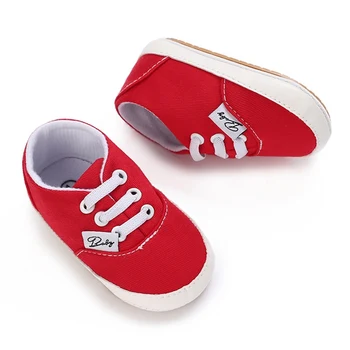Уверенно ступайте: нескользящая парусиновая обувь для детей, однотонная обувь для детской кроватки, 0-15 месяцев