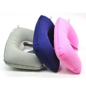 Удобная портативная подушка для путешествий на открытом воздухе, надувная защита для шеи, U-образная воздушная подушка из ПВХ, аксессуары для путешествий