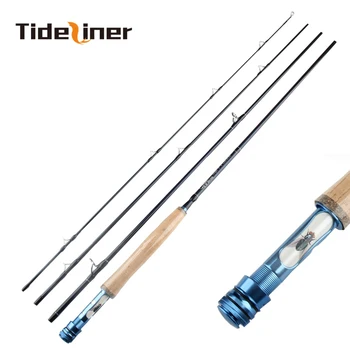 Удочка для ловли нахлыстом Tideliner 30T, спиннинг из 99% углеродного волокна высшего качества, 2,74 м, 5 # 4 секции, рыболовные снасти, направляющие кольца