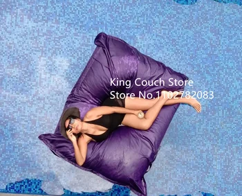 фиолетовый плавающий диван-шезлонг на поверхности моря или воды, уличный водостойкий чехол для кресла-мешка, диван-кровать l-образной формы в гостиной