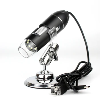 эндоскоп с 1600-кратным увеличением, 8 светодиодных USB-Цифровых Микроскопических Камер с Адаптером OTG, Совместимых с Window 7 8 10 Android Linux