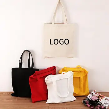100шт рекламные персонализированные пустой равнине хлопок холст сумки многоразовые хлопковые сумки с изготовленным на заказ логотипом