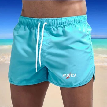 2023 Новые пляжные брюки бренда NAUTICA, мужские модные шорты для бега, Быстросохнущие дышащие спортивные мужские брюки