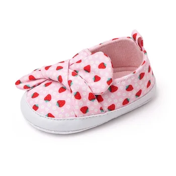 Kruleepo Baby Детская модная обувь принцессы для первых прогулок Для новорожденных девочек и мальчиков Хлопчатобумажная мягкая подошва Повседневные кроссовки для отдыха
