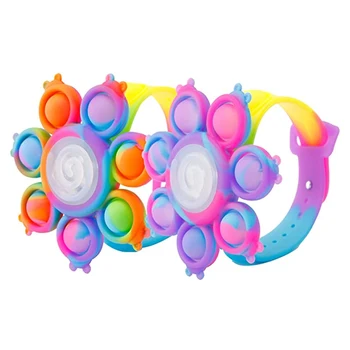 Pop Fidget Spinner Toys Spotify Premium Octopus Spinning Pops Figet Игрушка Антистрессовый Браслет Kawaii Push Bubble Детские Подарки