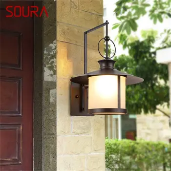 · Уличный настенный светильник SOURA, классические ретро-бра, водонепроницаемая домашняя светодиодная лампа IP65 для виллы на крыльце
