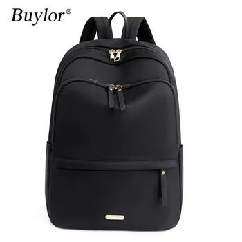 Женские Оксфордские рюкзаки Buylor, водонепроницаемые рюкзаки для деловых поездок, модная 14-дюймовая сумка для ноутбука, школьная сумка для студентов большой емкости