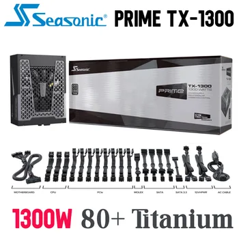 Компьютерный блок питания мощностью 1300 Вт Seasonic Prime TX-1300 для настольных игр ATX 80 PLUS Titanium 1300 Вт SATA Новый
