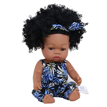 Кукла из Черной Кожи 33 см Мягкий Клей Africa Bebe Reborn En Полный Силикон Настоящая Форма Для Всего Тела Reallist Bb Boy Girls Alive Baby Toys