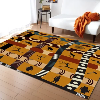 Культура африканского стиля Ковер с жирафом Детская комната Гостиная Спальня Большой ковер Украшение для домашних игр Коврик для пола