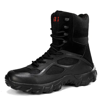 Мужская уличная военная походная обувь, тактические боевые мужские ботинки, Армейские охотничьи Рабочие ботинки для мужчин, Повседневная рабочая защитная обувь Botas