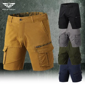 Мужские тактические шорты, военные пятиточечные брюки-карго с множеством карманов, летние пляжные модные повседневные короткие уличные износостойкие брюки