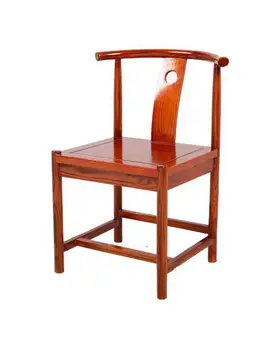 Новый китайский стиль простой стул со спинкой из цельного дерева, антикварный обеденный стул, бревенчатый ретро-рог, стул для ресторана, отеля, дома