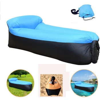 Подушка-кровать Надувной диван для путешествий на открытом воздухе Портативный Складной ленивый надувной матрас Походные спальные принадлежности Пляжное оборудование