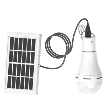 Портативный Солнечный фонарь мощностью 7 Вт, лампа для кемпинга, лампа для палатки, 5 режимов, светодиодный Солнечный свет, USB Перезаряжаемая лампа для кемпинга, лампа 6000-6500K