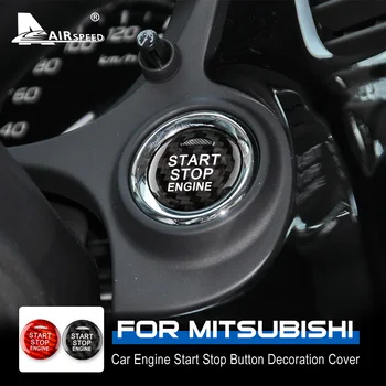 Скорость ПОЛЕТА для Mitsubishi Outlander ASX Eclipse Cross Наклейки из углеродного волокна Кнопка запуска остановки двигателя Наклейка на крышку устройства зажигания