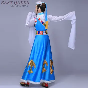 Тибетское платье оптом, китайские народные танцевальные костюмы, одежда для сценических танцев, китайские танцевальные костюмы для выступлений FF1149